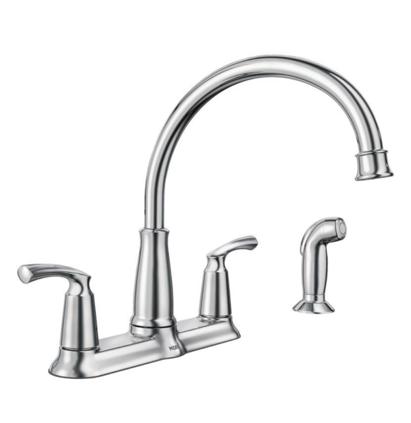 Two-Handle Kitchen Faucet with Side Sprayer Installation