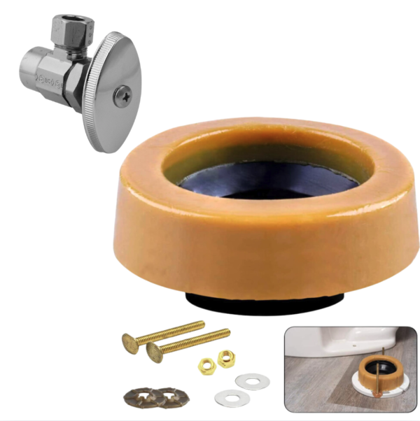 Toilet Reset with New Wax Ring and Shut-Off Valve Replacement